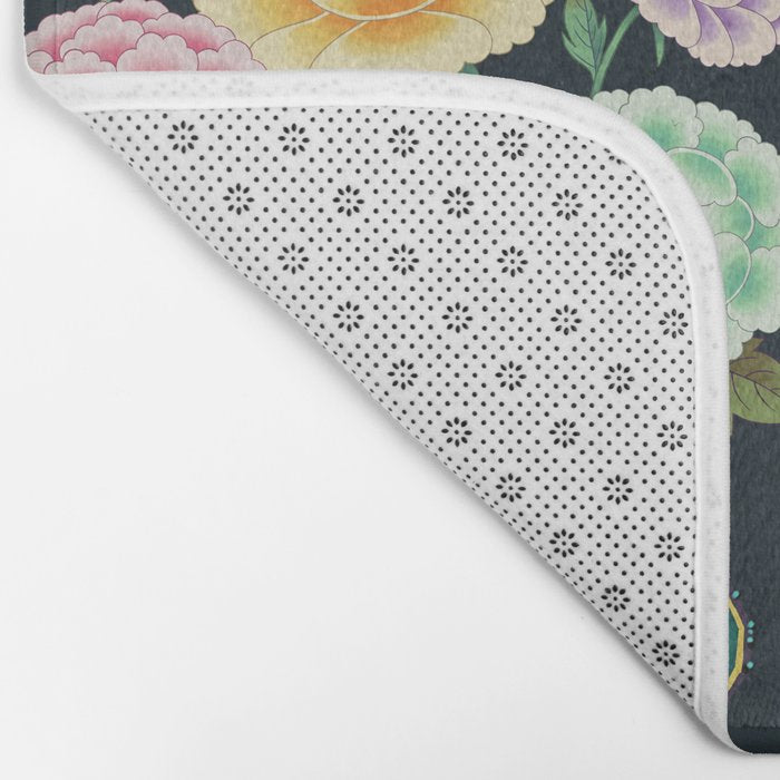 Minhwa(Korean traditional/folk art): Peony Flowers and Rock Bath Mat Gallery Image 2