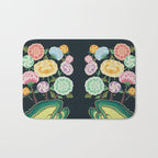 Minhwa(Korean traditional/folk art): Peony Flowers and Rock Bath Mat Gallery Image 1