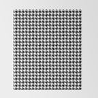 Monochrome Black & White Houndstooth Throw Blanket Gallery Image 2