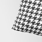 Monochrome Black & White Houndstooth Pillow Sham Gallery Image 4