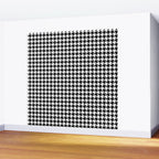 Monochrome Black & White Houndstooth Wall Mural Gallery Image 2