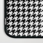 Monochrome Black & White Houndstooth Laptop Sleeve Gallery Image 3