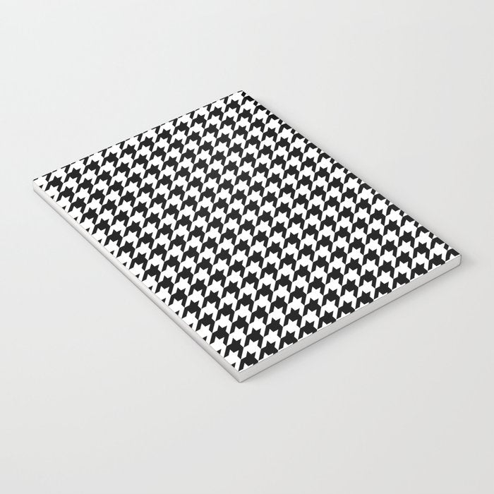 Monochrome Black & White Houndstooth Notebook Gallery Image 3