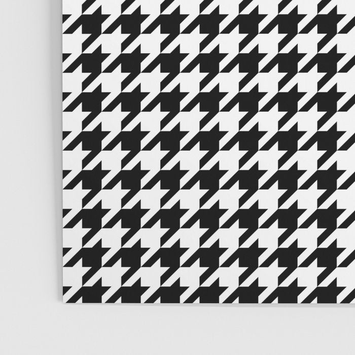 Monochrome Black & White Houndstooth Poster Gallery Image 3