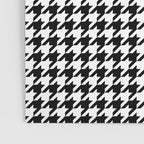 Monochrome Black & White Houndstooth Poster Gallery Image 3