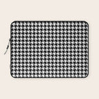 Monochrome Black & White Houndstooth Laptop Sleeve Gallery Image 1