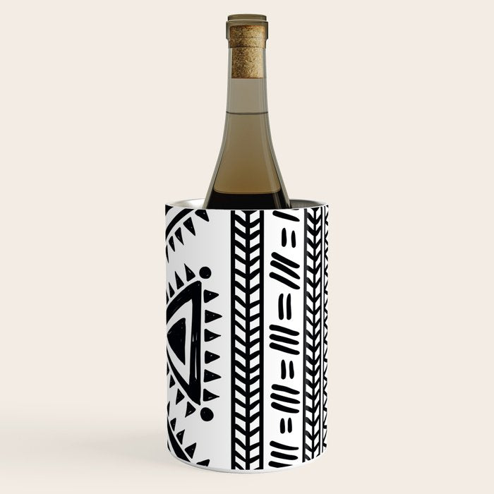 Tribal black and white Wine Chiller Gallery Image 3