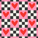 Red love heart checkered pattern Coffee Mug Gallery Image 2
