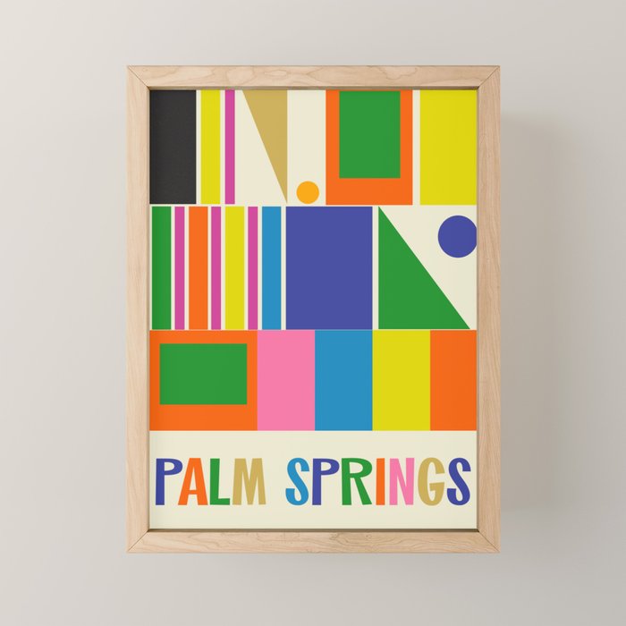 Modtastic Palm Springs Colorful Mid Century Modern Abstract Geometric Mini Art Print Gallery Image 1
