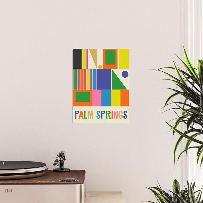 Modtastic Palm Springs Colorful Mid Century Modern Abstract Geometric Poster Gallery Image 2