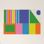 Modtastic Palm Springs Colorful Mid Century Modern Abstract Geometric Welcome Mat Gallery Image 1