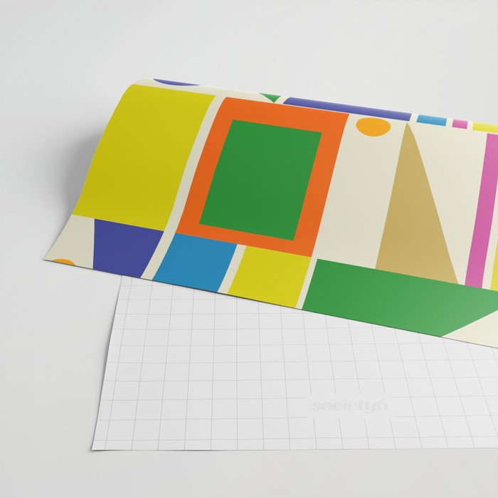 Modtastic Palm Springs Colorful Mid Century Modern Abstract Geometric Wrapping Paper Gallery Image 2