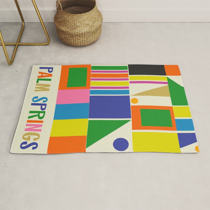 Modtastic Palm Springs Colorful Mid Century Modern Abstract Geometric Rug Gallery Image 1