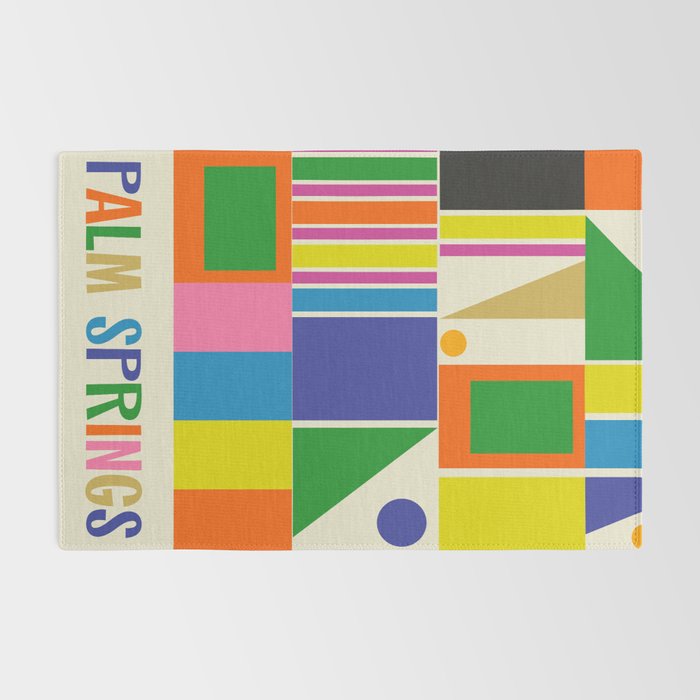 Modtastic Palm Springs Colorful Mid Century Modern Abstract Geometric Rug Gallery Image 2