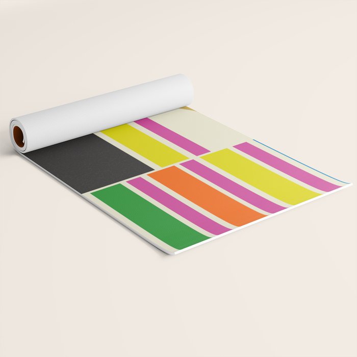 Modtastic Palm Springs Colorful Mid Century Modern Abstract Geometric Yoga Mat Gallery Image 2