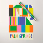 Modtastic Palm Springs Colorful Mid Century Modern Abstract Geometric Wrapping Paper Gallery Image 1