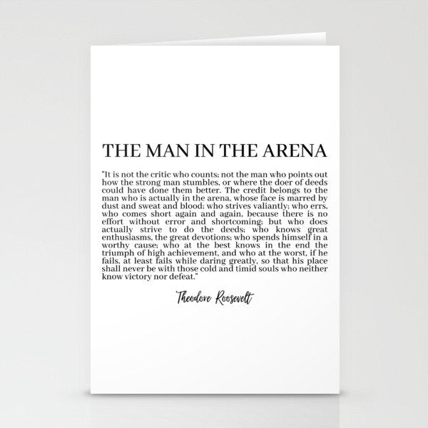The Man In The Arena Stationery Card Gallery Image 2