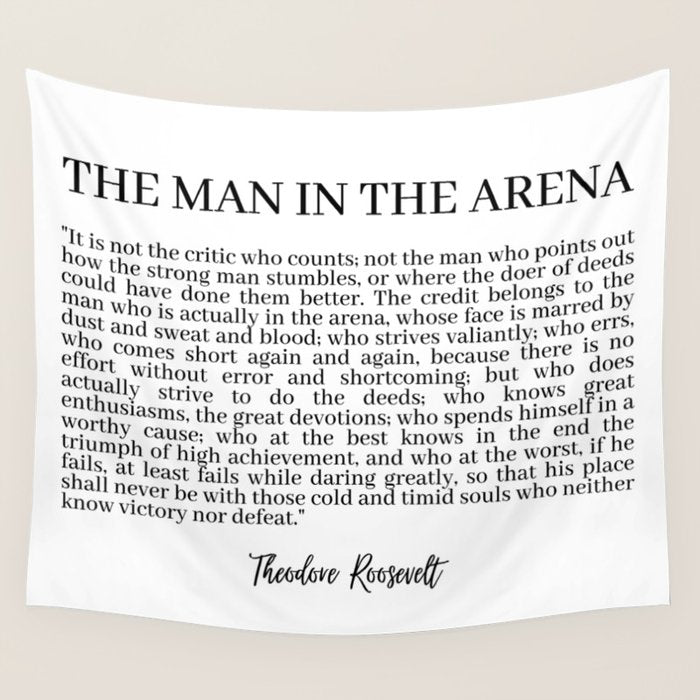 The Man In The Arena Wall Tapestry Gallery Image 4