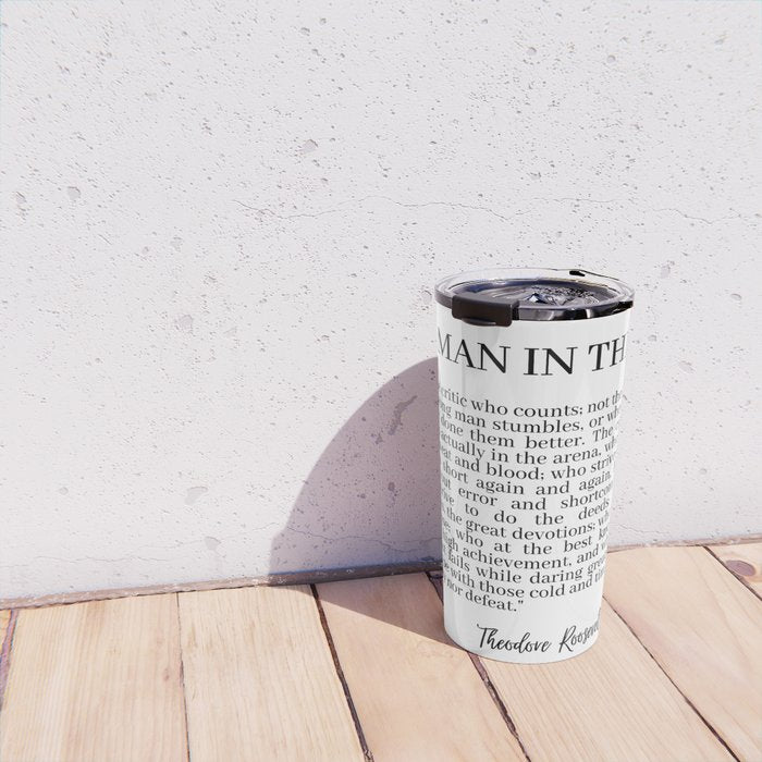 The Man In The Arena Travel Mug Gallery Image 4