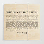 The Man In The Arena Wood Wall Art Gallery Image 1