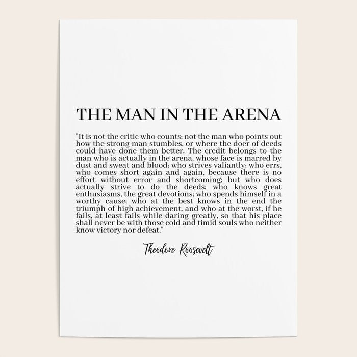 The Man In The Arena Poster Gallery Image 1