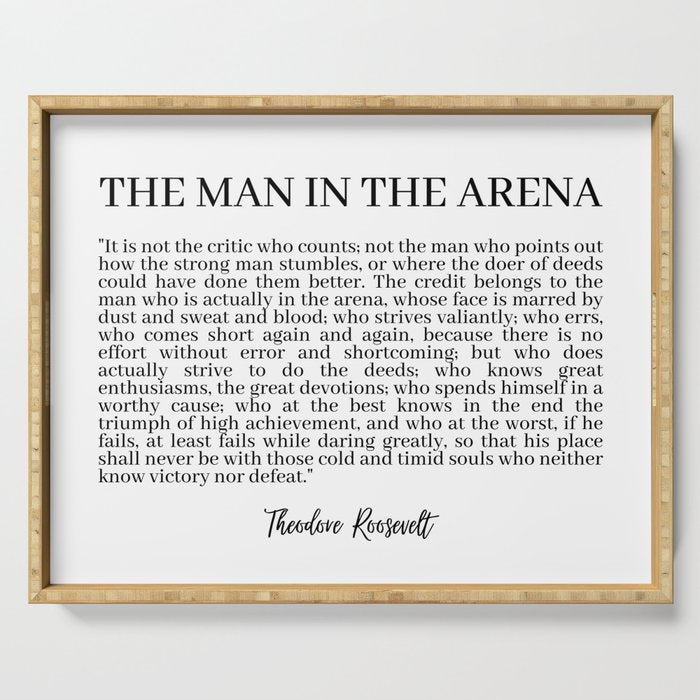 The Man In The Arena Serving Tray Gallery Image 1