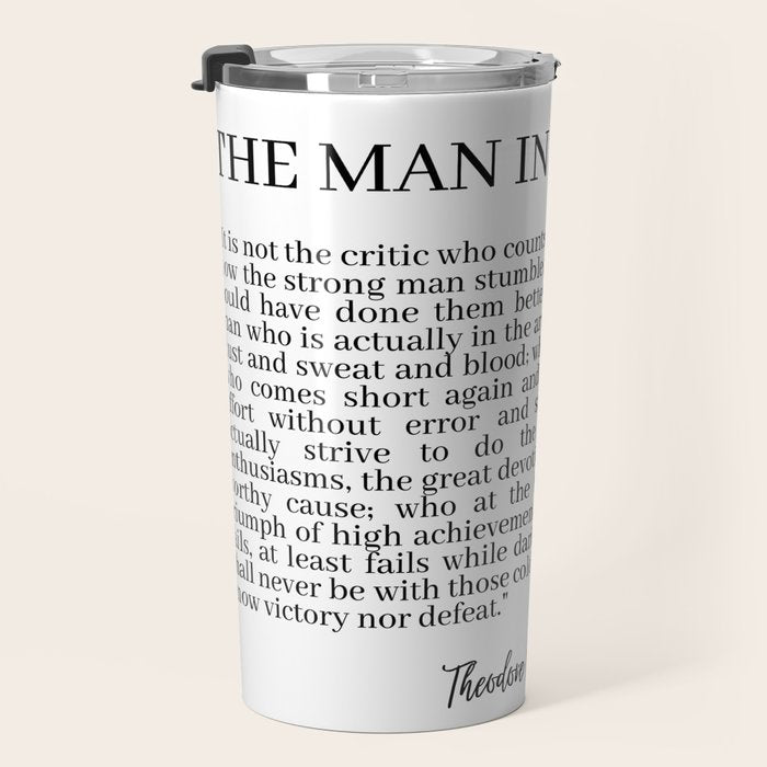 The Man In The Arena Travel Mug Gallery Image 3