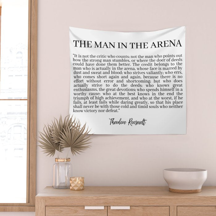 The Man In The Arena Wall Tapestry Gallery Image 2