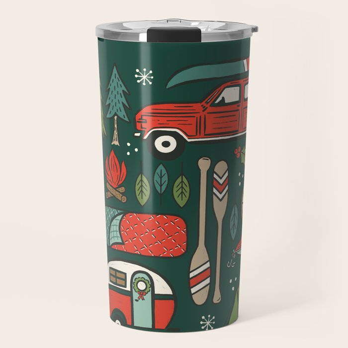 Seasons Greetings - Camping Christmas Travel Mug Gallery Image 1