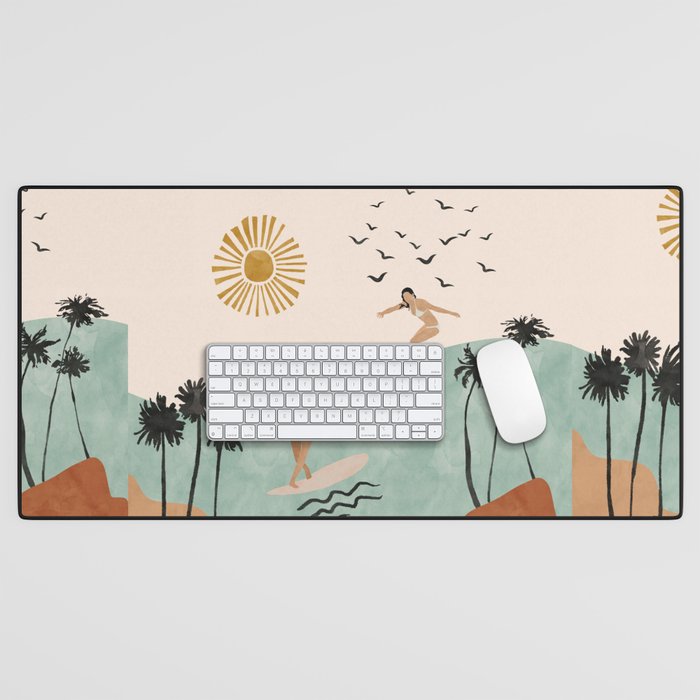 Sun sea and surf Desk Mat Gallery Image 1