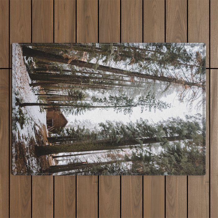 Cabin in the Woods Outdoor Rug