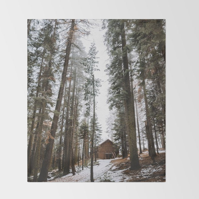 Cabin in the Woods Throw Blanket Gallery Image 2