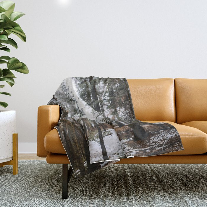 Cabin in the Woods Throw Blanket Gallery Image 1
