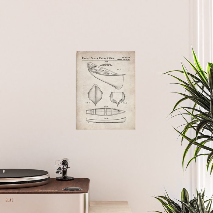 Canoe Patent - Kayak Art - Antique Poster Gallery Image 2