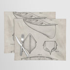 Canoe Patent - Kayak Art - Antique Placemat Gallery Image 1