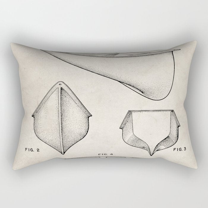 Canoe Patent - Kayak Art - Antique Rectangular Pillow Gallery Image 1
