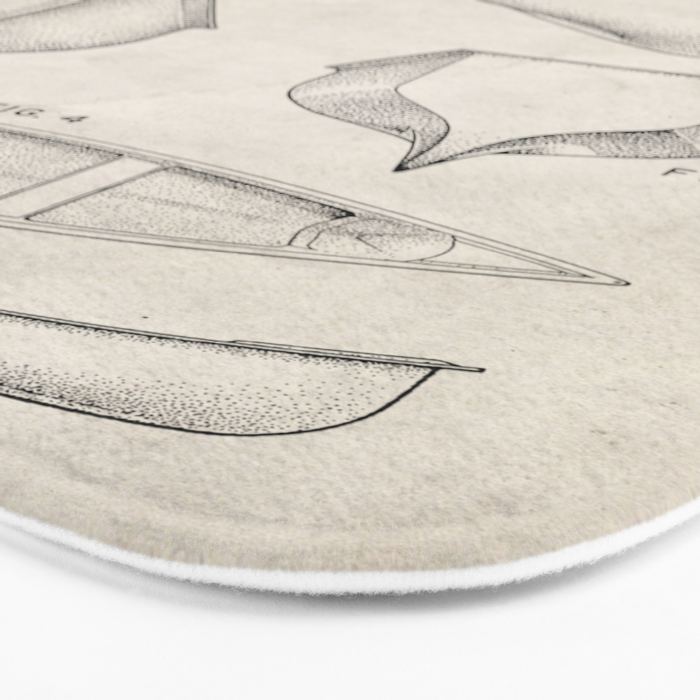 Canoe Patent - Kayak Art - Antique Bath Mat Gallery Image 3