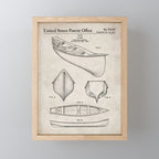 Canoe Patent - Kayak Art - Antique Mini Art Print Gallery Image 1