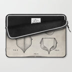 Canoe Patent - Kayak Art - Antique Laptop Sleeve Gallery Image 2