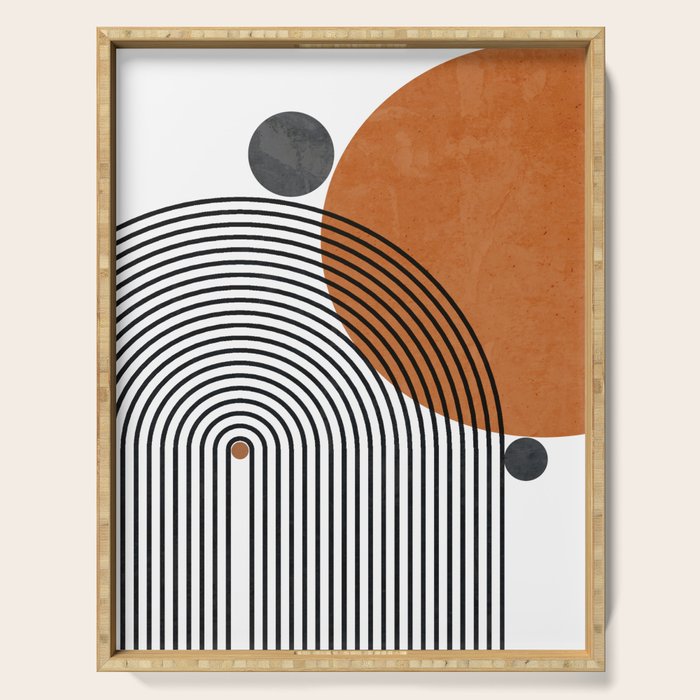 Modern Mid Century Serving Tray Gallery Image 1