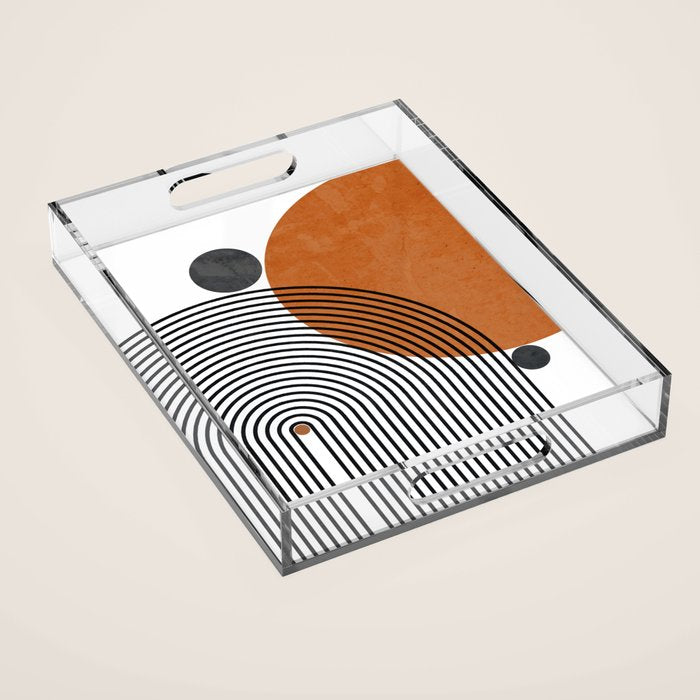 Modern Mid Century Acrylic Tray Gallery Image 1