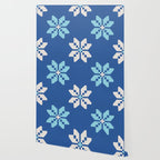 Contrasting Blues: Bethlehem Star Mosaic Wallpaper Gallery Image 2