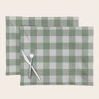 Sage Checkered Theme Placemat Gallery Image 1