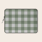 Sage Checkered Theme Laptop Sleeve Gallery Image 1