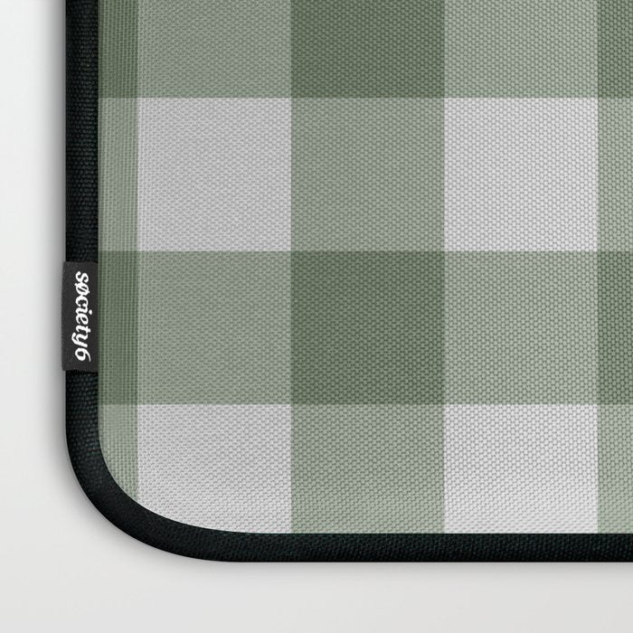 Sage Checkered Theme Laptop Sleeve Gallery Image 3