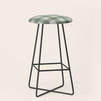 Sage Checkered Theme Stool Gallery Image 1