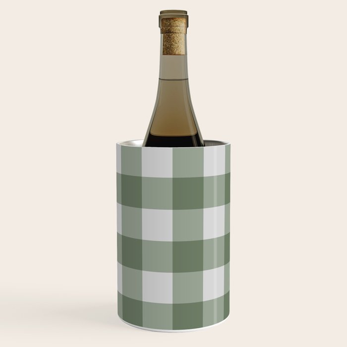 Sage Checkered Theme Wine Chiller Gallery Image 1