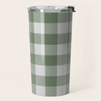 Sage Checkered Theme Travel Mug Gallery Image 2