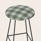 Sage Checkered Theme Stool Gallery Image 2