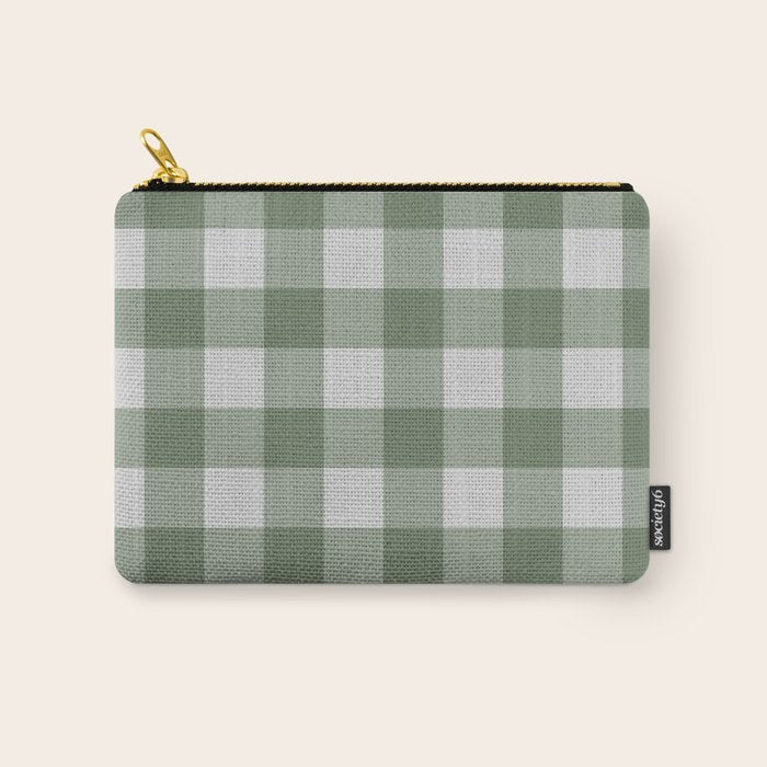 Sage Checkered Theme Carry All Pouch Gallery Image 1